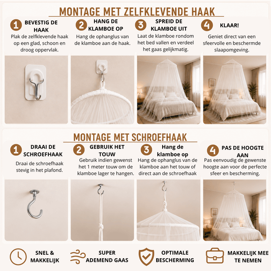 EverestPeak® Klamboe 2 Persoons – Met Deur - EverestPeak