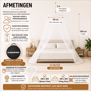 EverestPeak® Klamboe 2 Persoons – Met Deur - EverestPeak