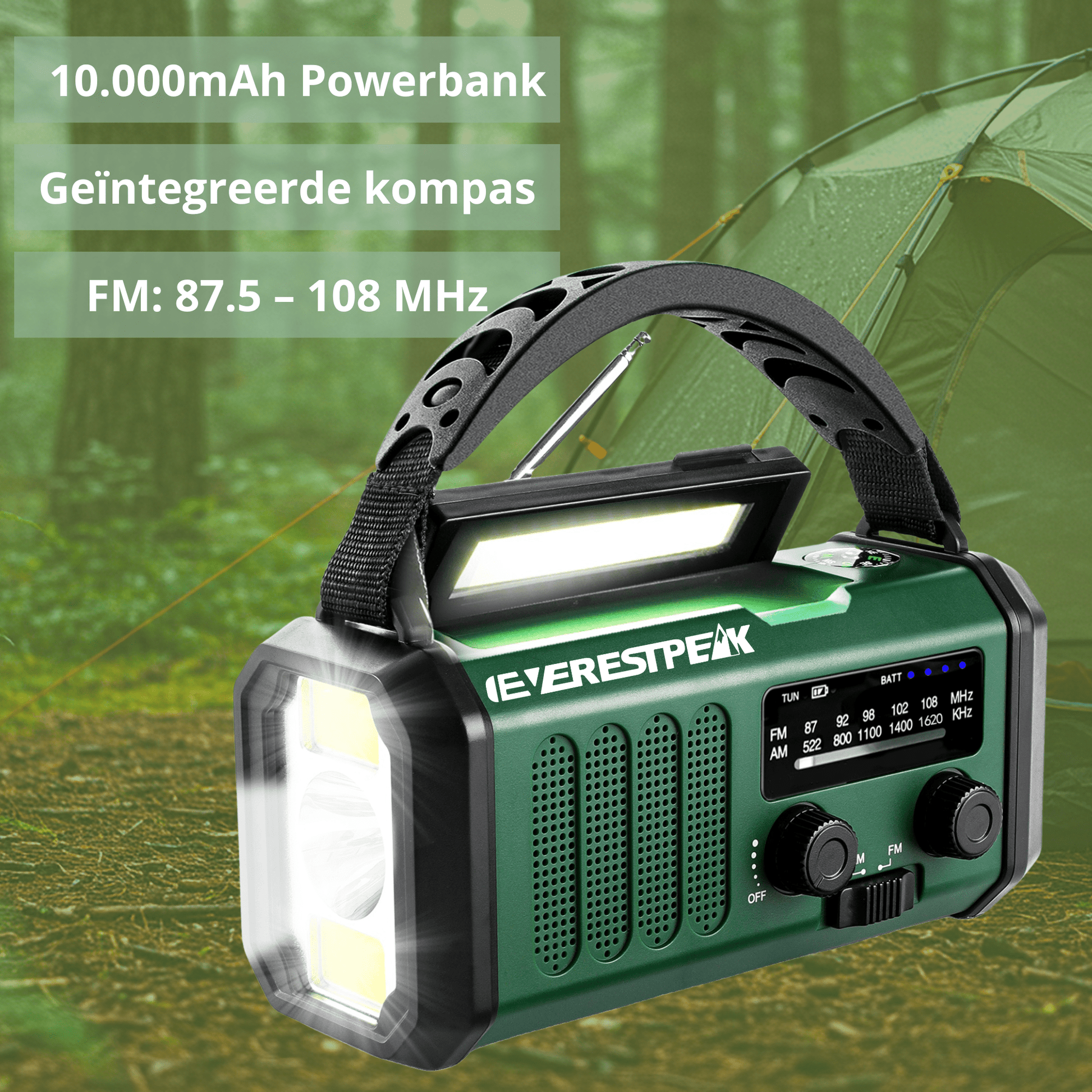 EverestPeak® Noodradio Army Green - EverestPeak