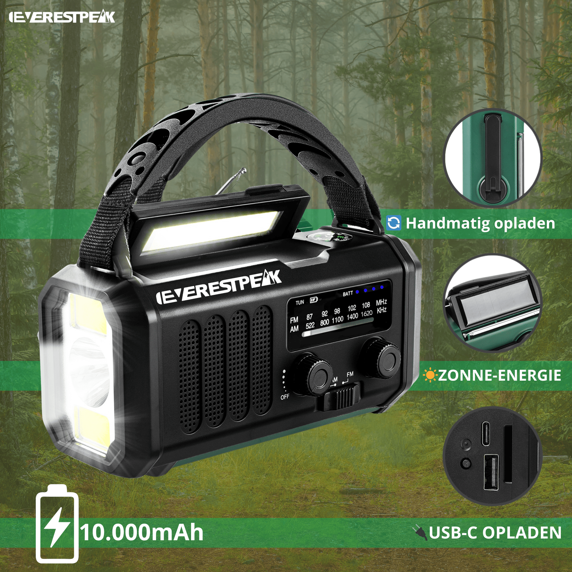 EverestPeak® XSY - 330 Noodradio Zwart - EverestPeak