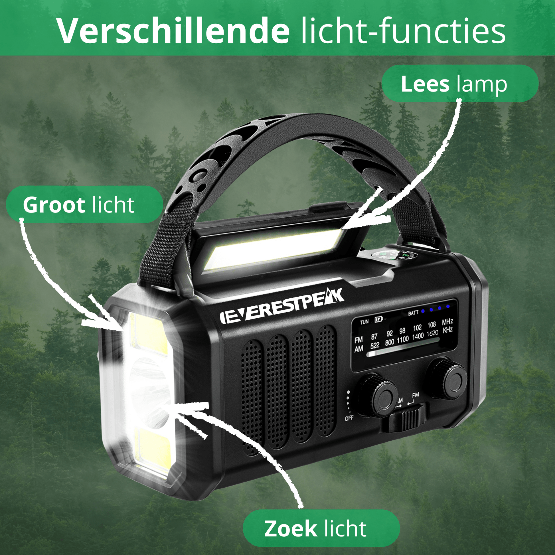 EverestPeak® XSY - 330 Noodradio Zwart - EverestPeak